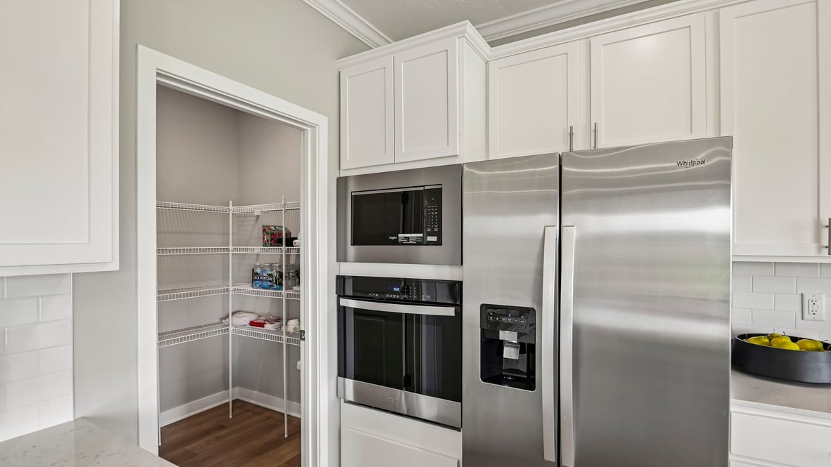 kitchen appliances and pantry
