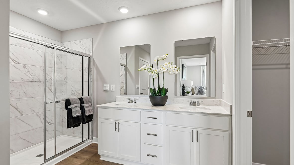 primary bathroom with shower