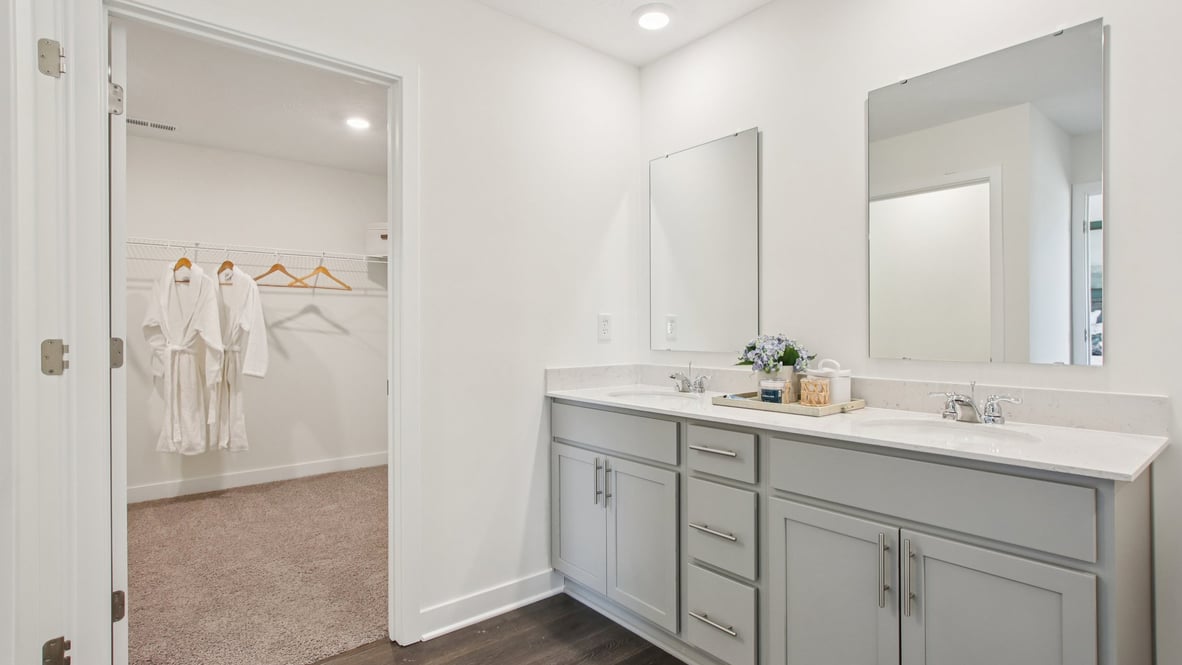 primary bathroom and closet