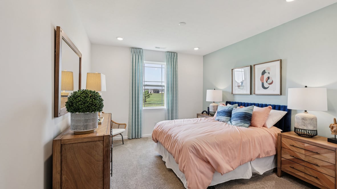 guest bedroom with natural light