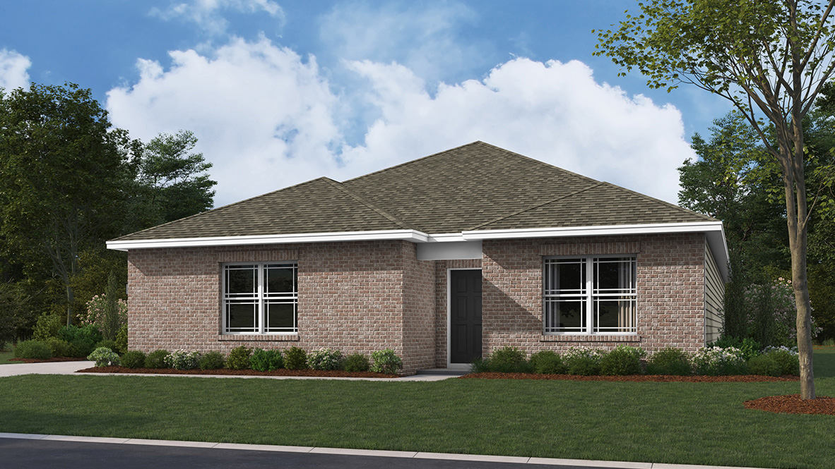 Ranch open concept 4 bedrooms 2 full bathrooms walk-in closet kitchen island outdoor covered patio dual sinks