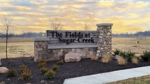 Experience the picturesque setting of peaceful Fields at Sugar Creek, a new home community in New Palestine.