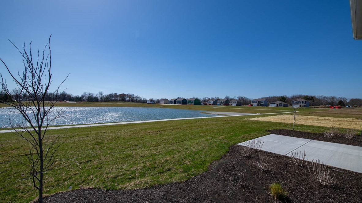patio on the back of the home