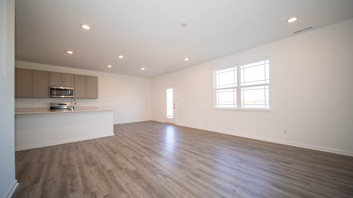 great room with natural light