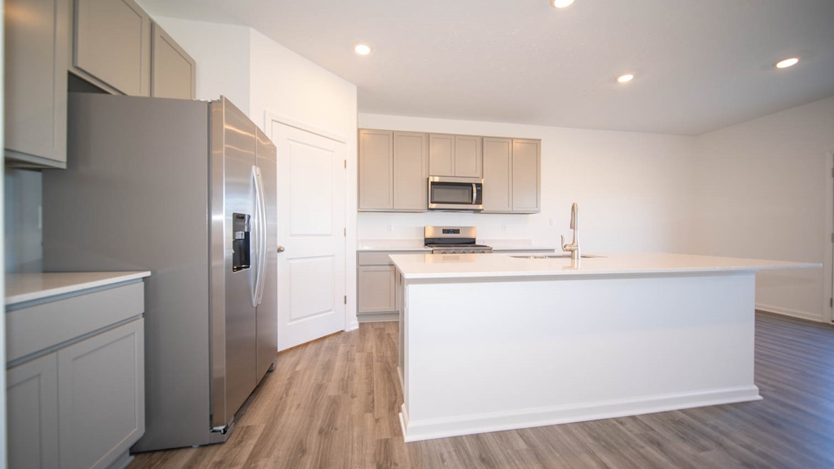 kitchen with large center island