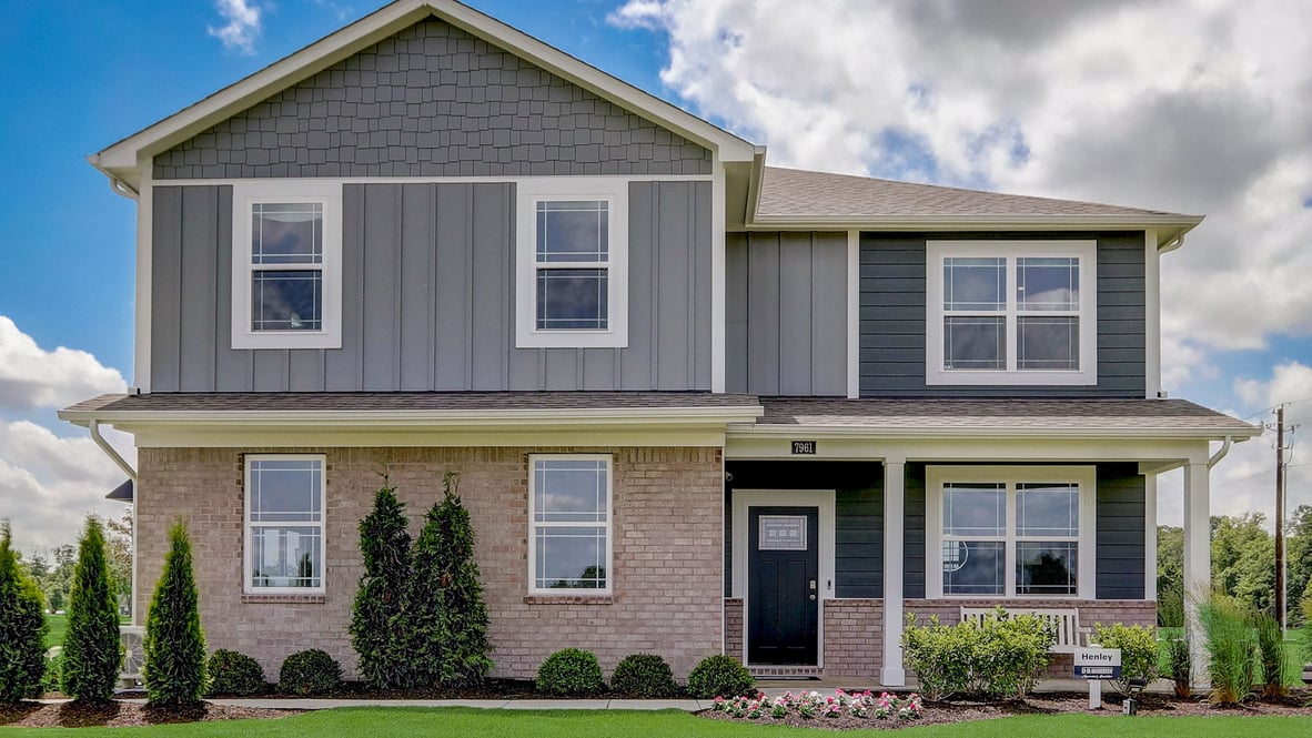 two-story home in fields at sugar creek