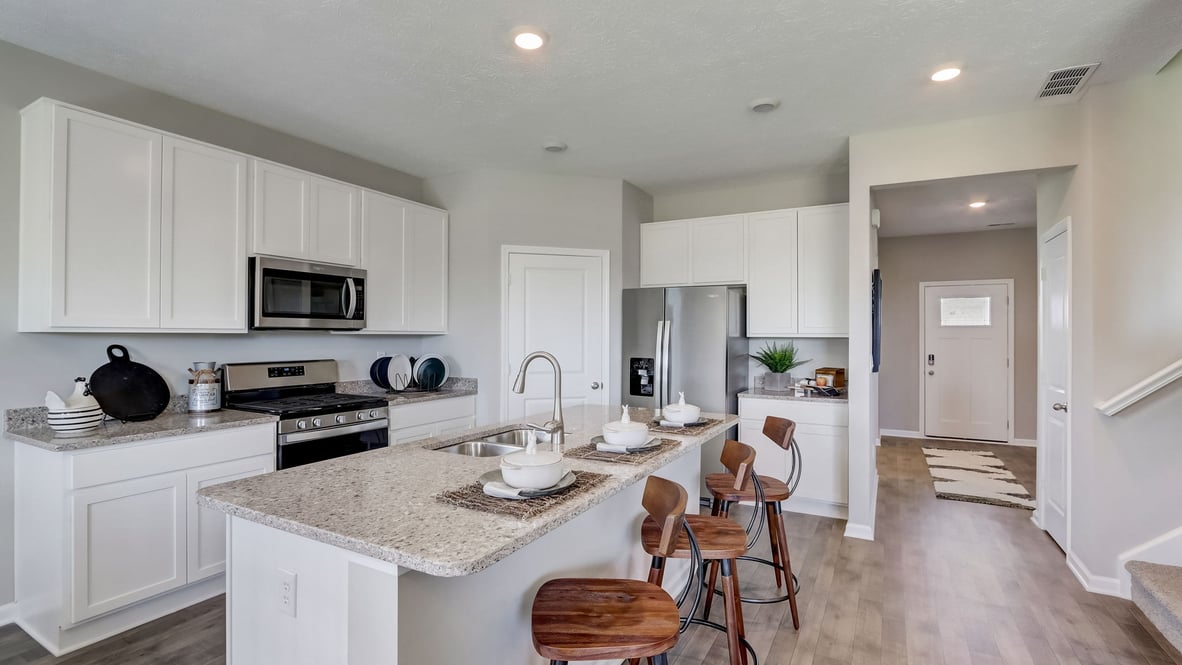 kitchen with bar seating