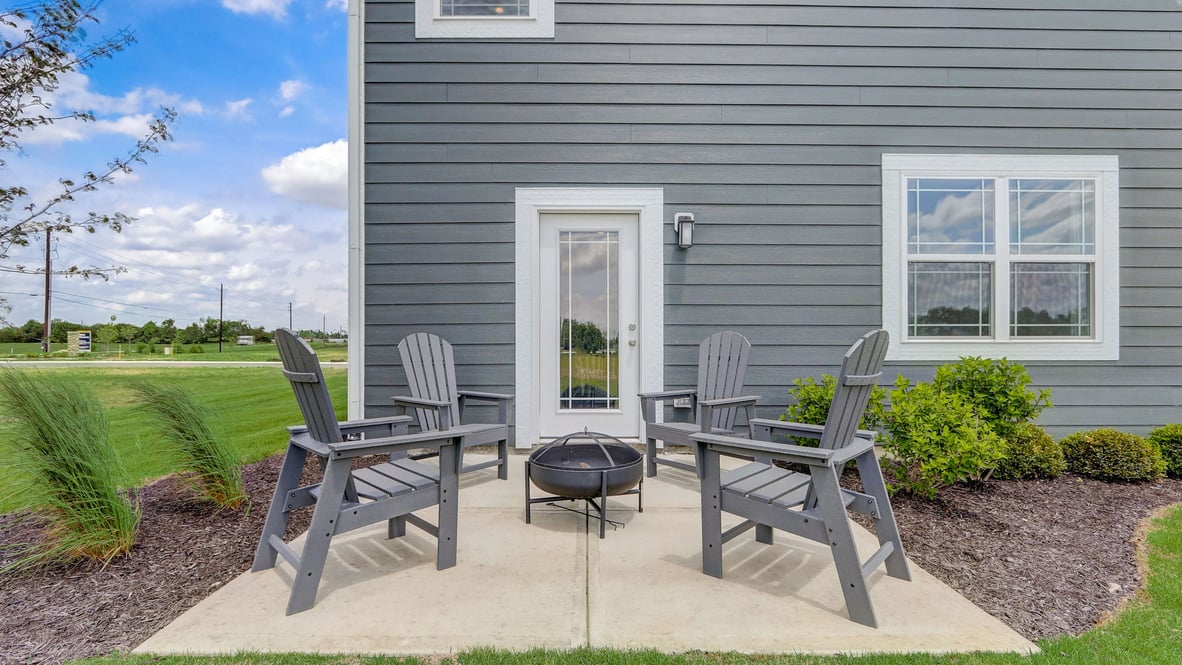 patio on the back of the home