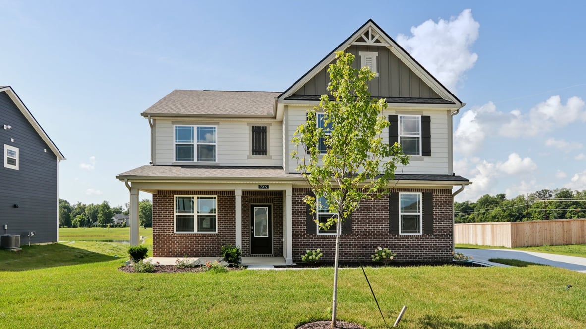 two-story home in fields at sugar creek
