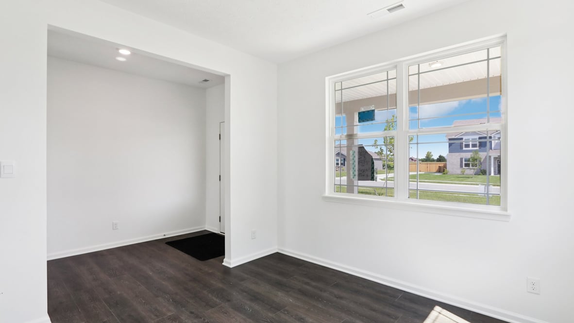 Formal dining room next to the entrance of the home