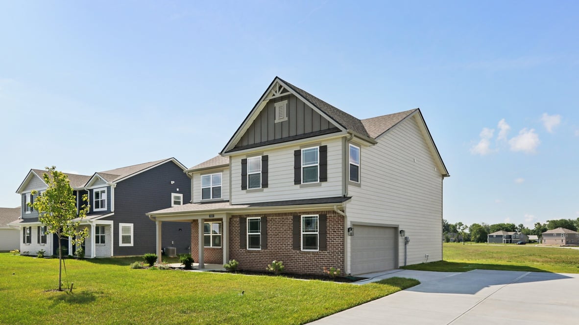 two-story home in fields at sugar creek
