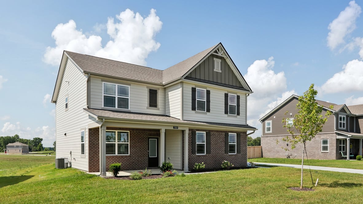 two-story home in fields at sugar creek