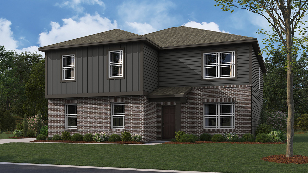 D.R. Horton, America’s Builder, presents the Henley plan. This two-story home provides 5 large bedrooms and 3 full baths.