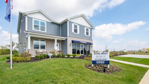 Quail West model home is located in Danville indiana