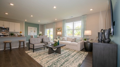 great room with natural light