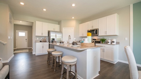 kitchen with bar seating