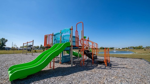 The playground includes multiple slides