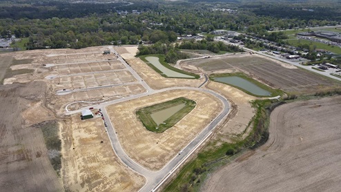 aerial view of miles farm in danville iniana