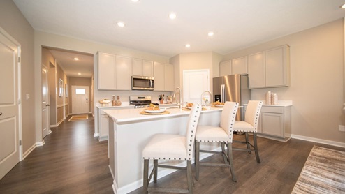 kitchen with bar seating