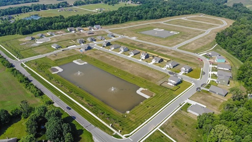 aerial view of community