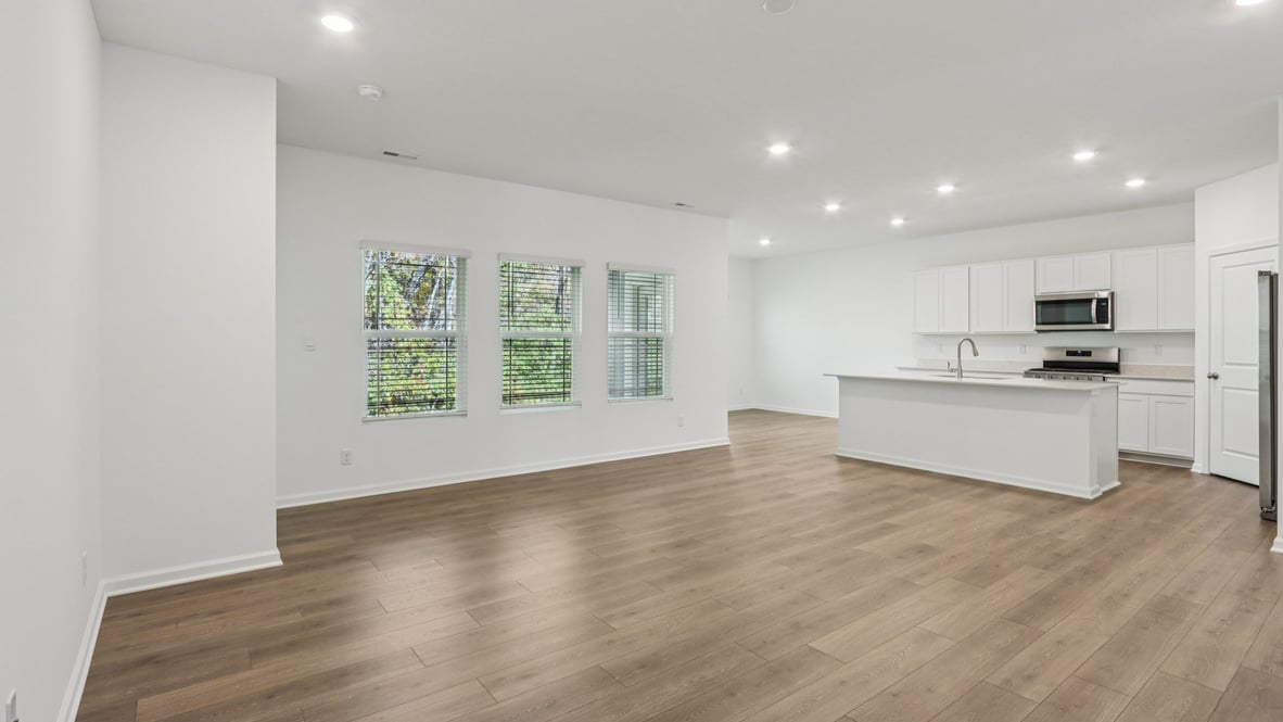 great room with natural light