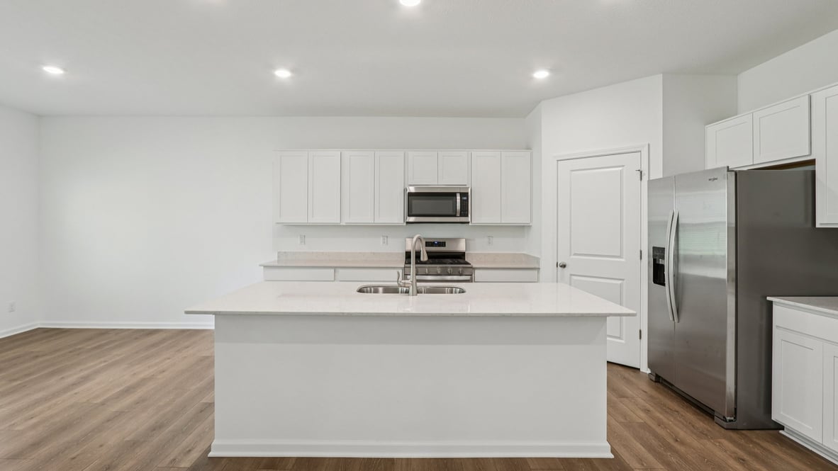 kitchen with bar seating