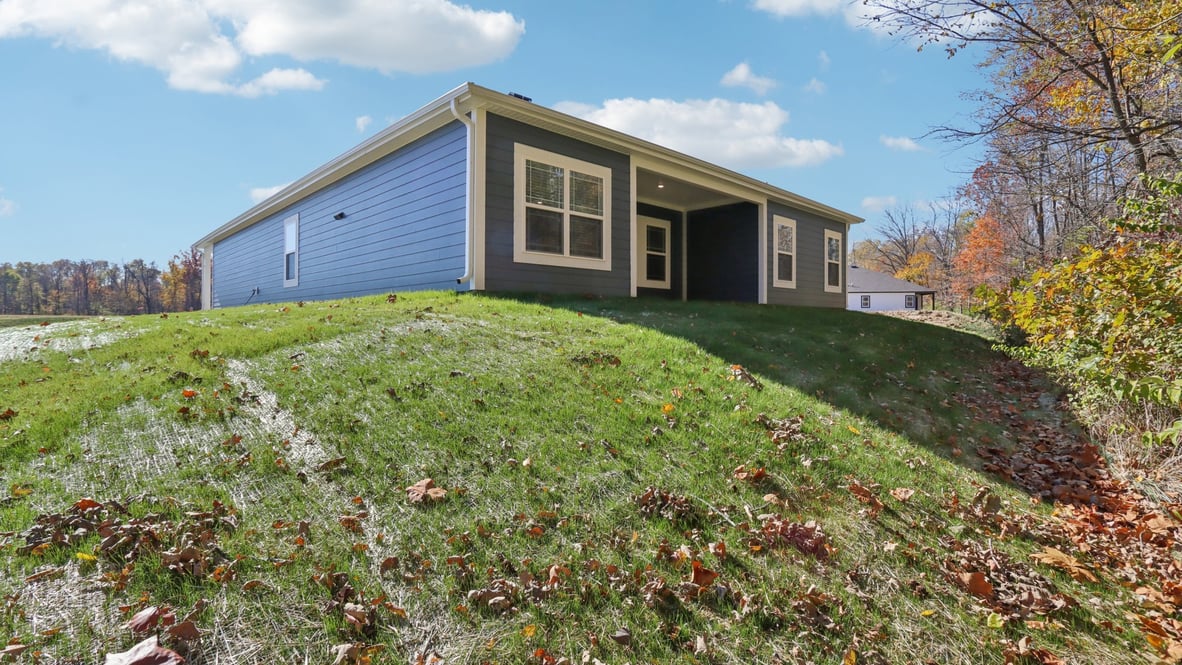 rear exterior view of the home