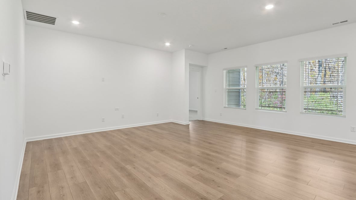 great room with large windows