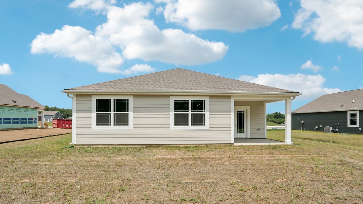 rear exterior view of the home
