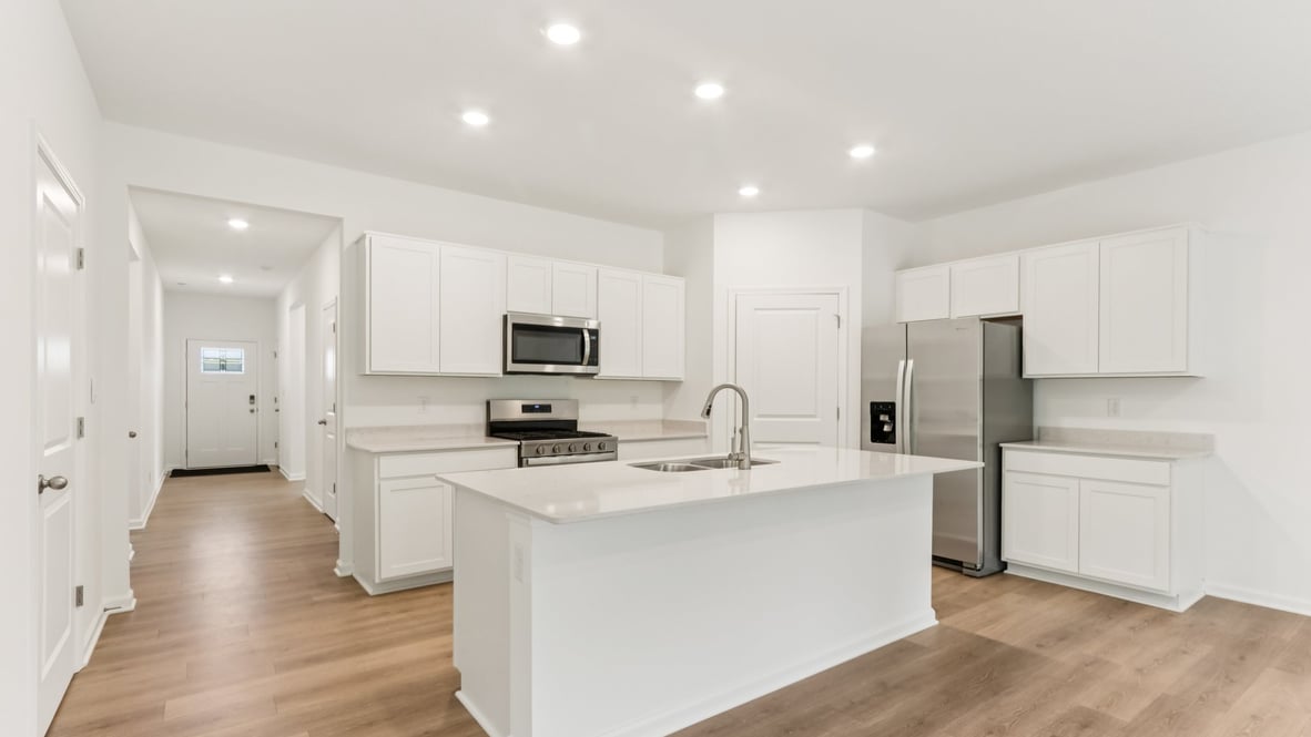 kitchen with bar seating
