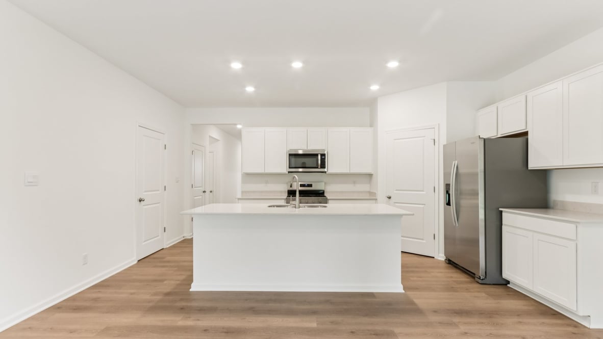 kitchen with large center island