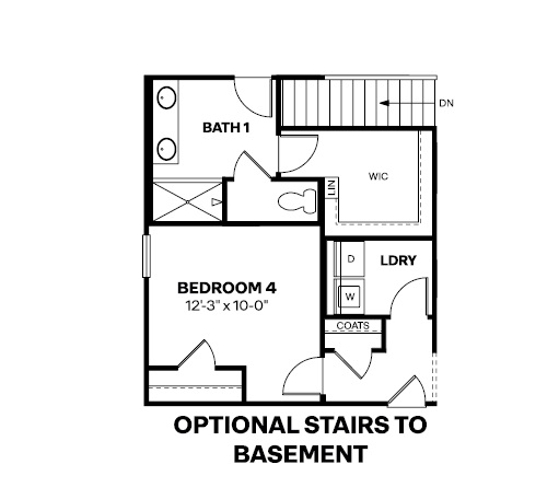 optional stairs to the basement