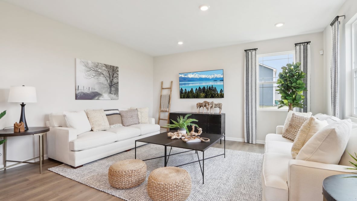 great room with natural light