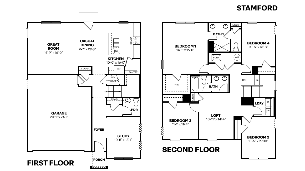Stamford 2 story floor plan