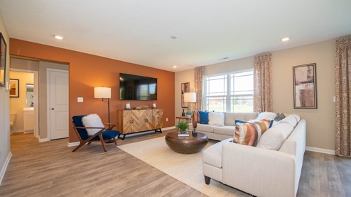 great room with large windows