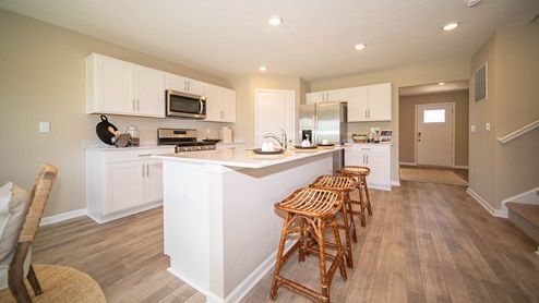 kitchen with bar seating