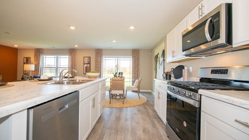 kitchen with stainless steel whirlpool appliances
