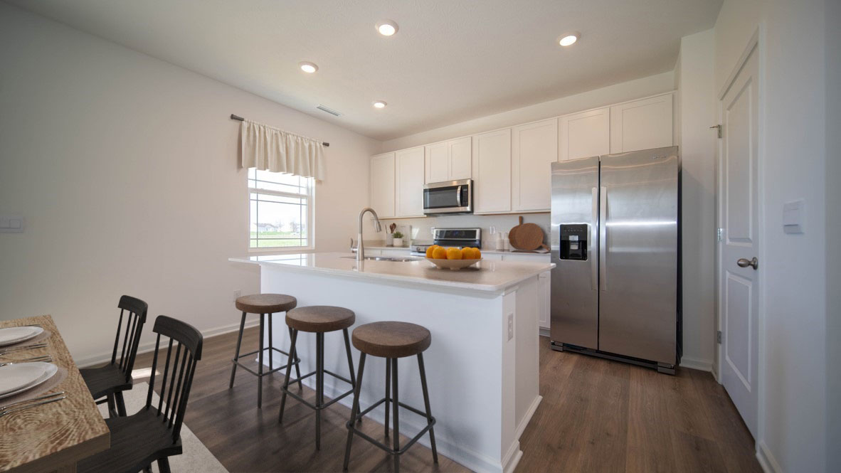kitchen with bar seating