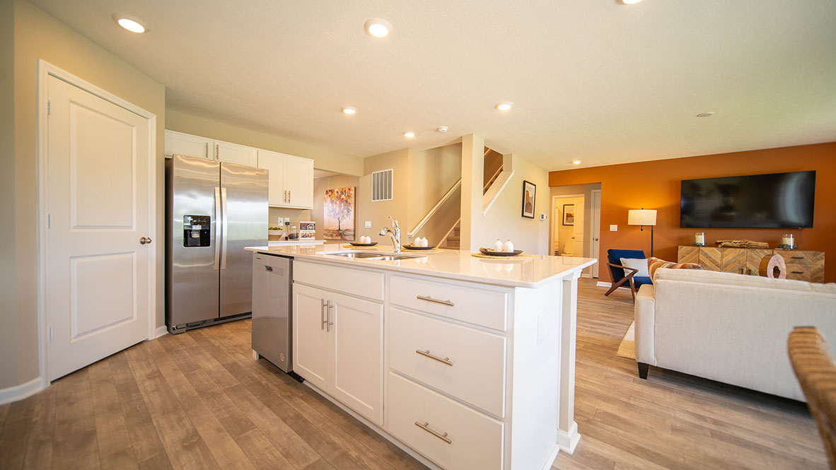 kitchen with large center island