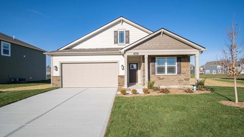 single story home with brown color scheme
