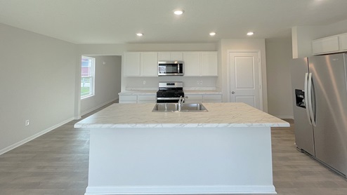 Kelsey kitchen with white cabinets