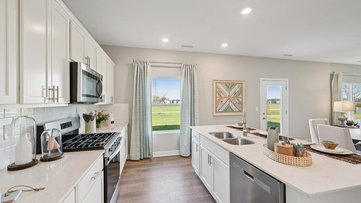 kitchen with large center island