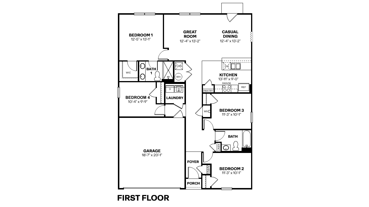 The Freeport ranch floor plan