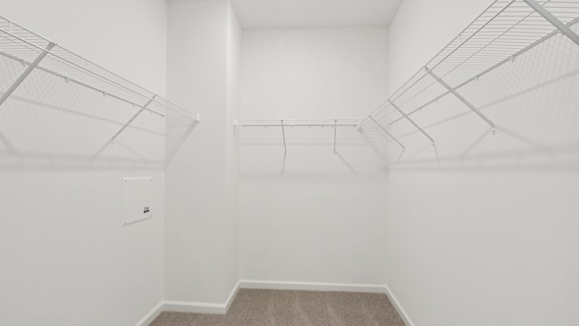 spacious walk in closet