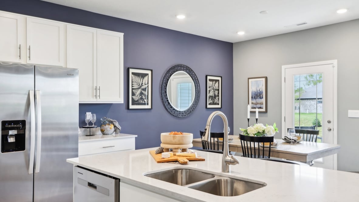 kitchen with large island