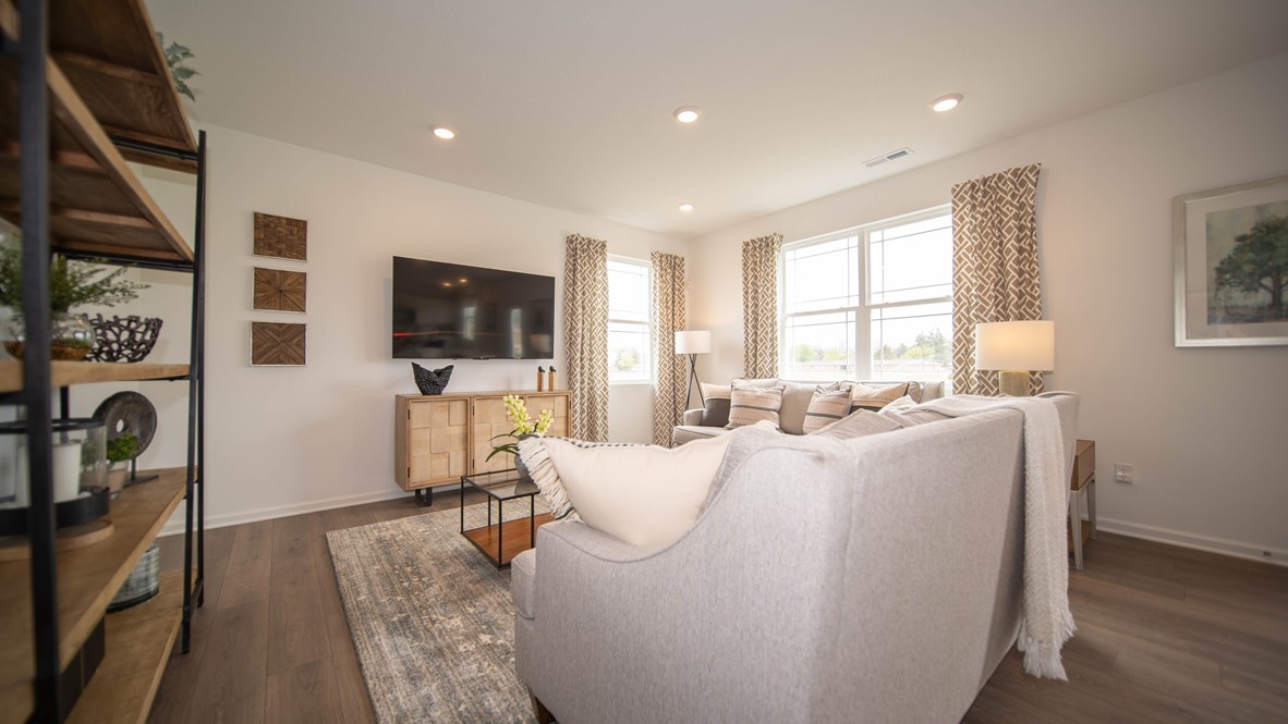 great room with large windows