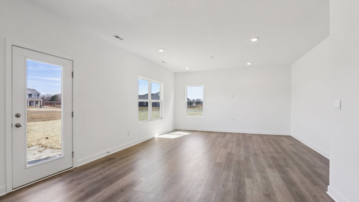 great room with large windows