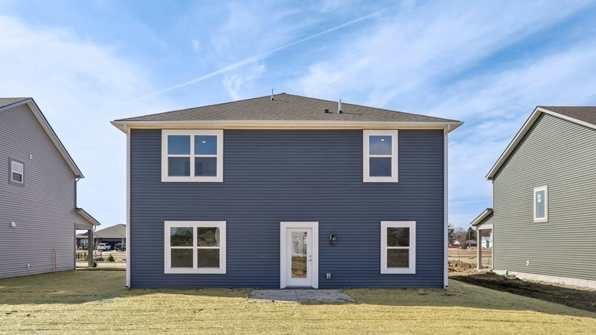 rear exterior view of the home