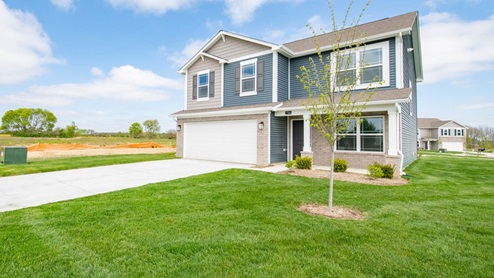 This open concept, two-story home located in Camby features 4 large bedrooms and 2.5 baths.