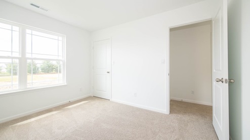 Generous closet space is a feature of the second bedroom